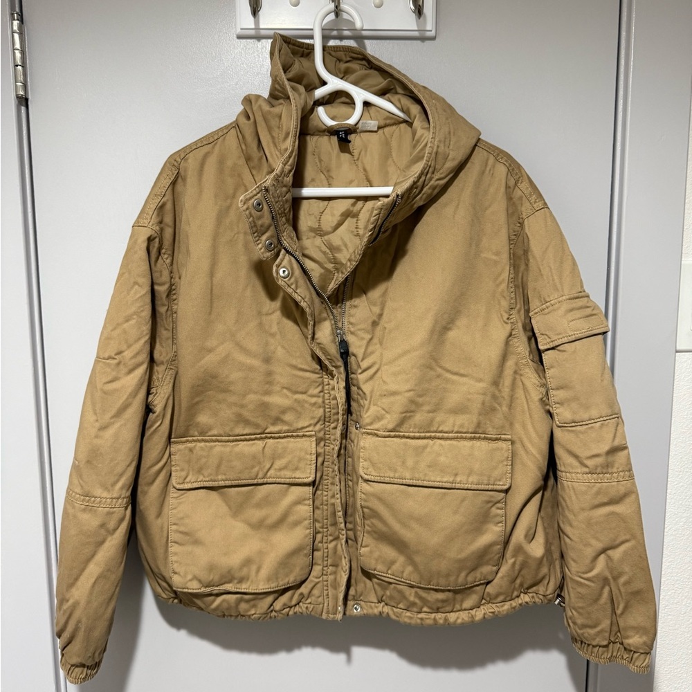 Stylish Tan Hooded Jacket (Divided H&M)